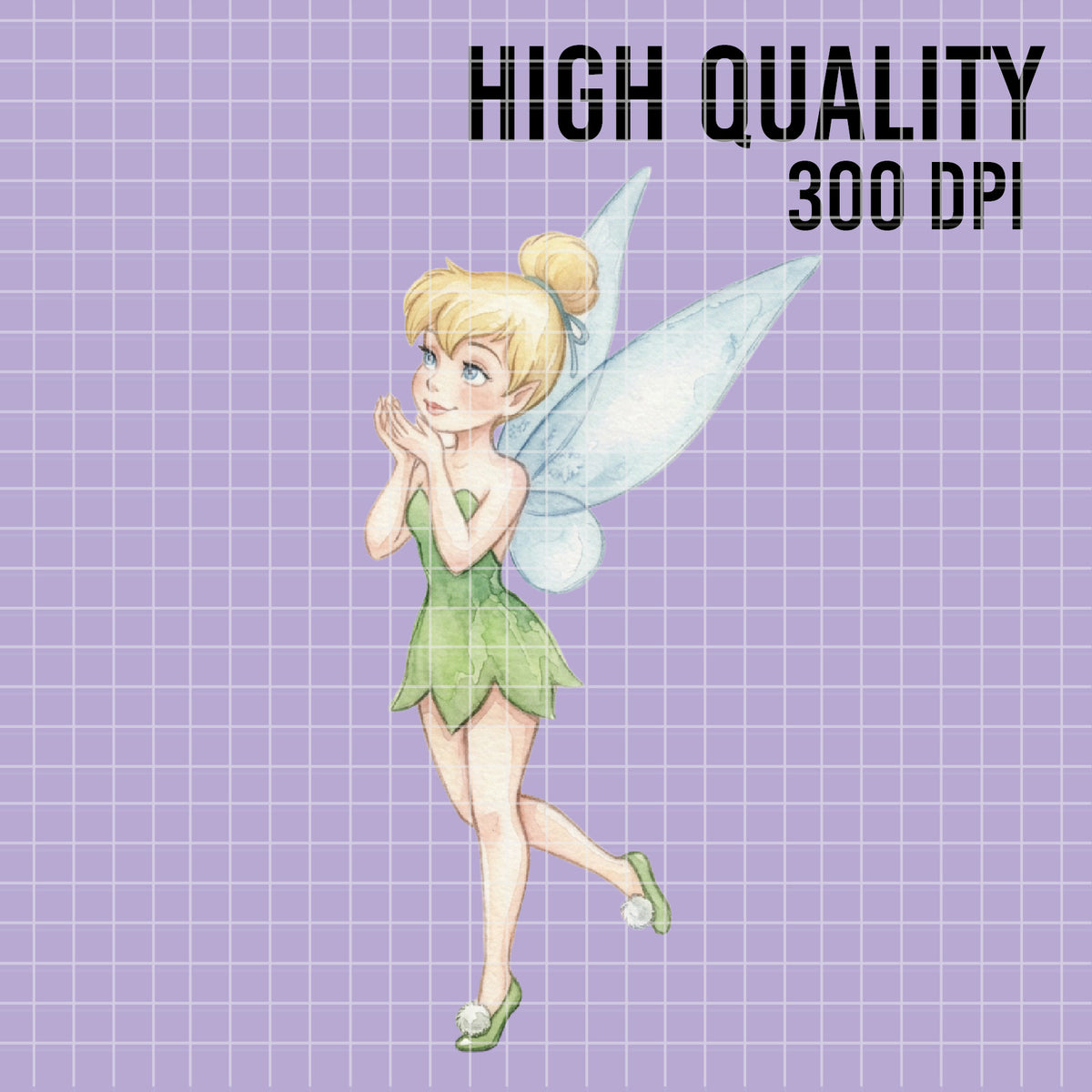 COD7323 - Tinker Bell PNG bundle Watercolor, Disney clipart.