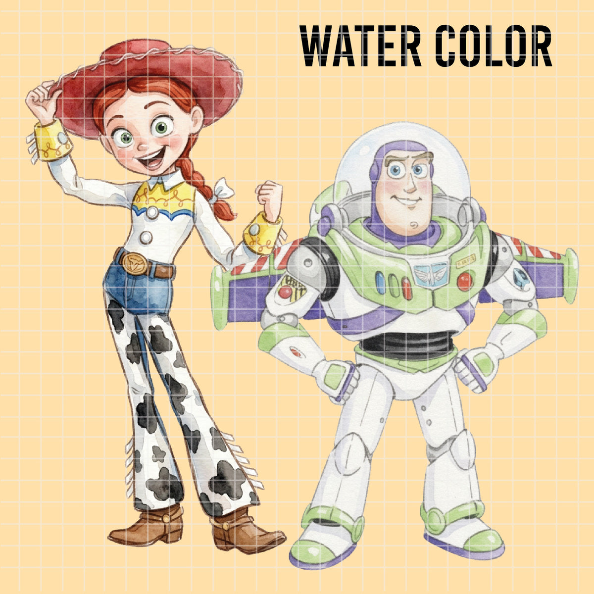 COD7325 - Toy Story characters PNG bundle Watercolor, Disney clipart.