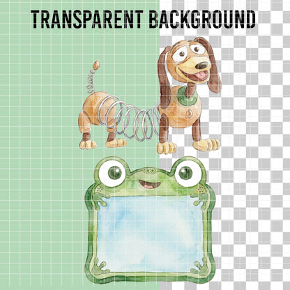 COD7325 - Toy Story characters PNG bundle Watercolor, Disney clipart.