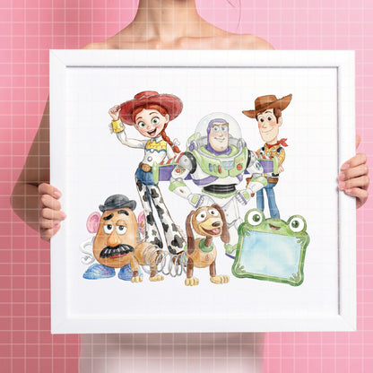 COD7325 - Toy Story characters PNG bundle Watercolor, Disney clipart.
