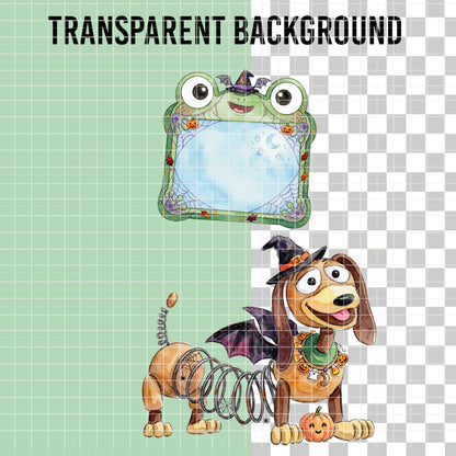 COD7326 - Toy Story Halloween PNG bundle Watercolor, Disney clipart.