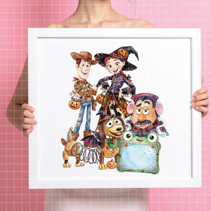 COD7326 - Toy Story Halloween PNG bundle Watercolor, Disney clipart.