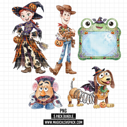 COD7326 - Toy Story Halloween PNG bundle Watercolor, Disney clipart.