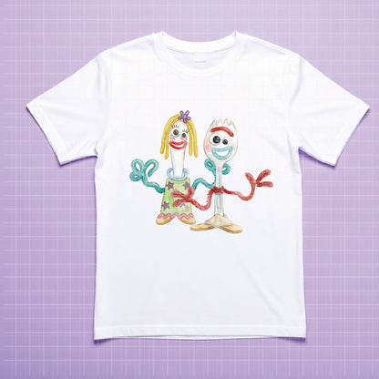 COD7327 - Forky & Knifey PNG bundle Watercolor, Disney clipart.