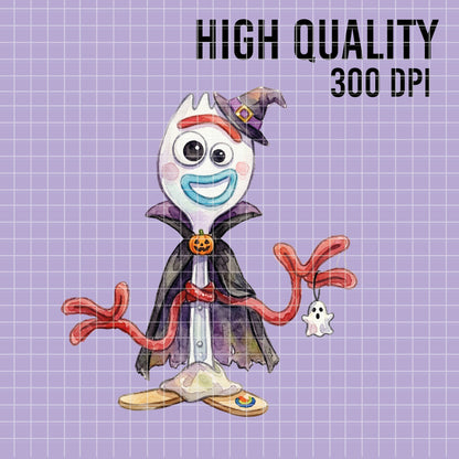 COD7328 - Forky & Knifey Halloween PNG bundle Watercolor, Disney clipart.