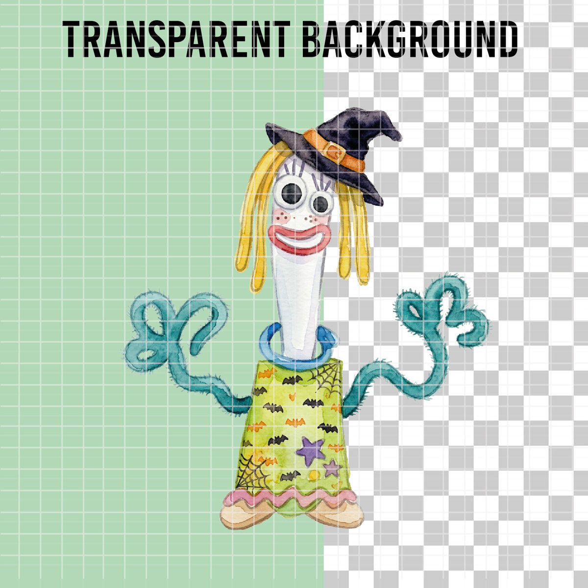 COD7328 - Forky & Knifey Halloween PNG bundle Watercolor, Disney clipart.