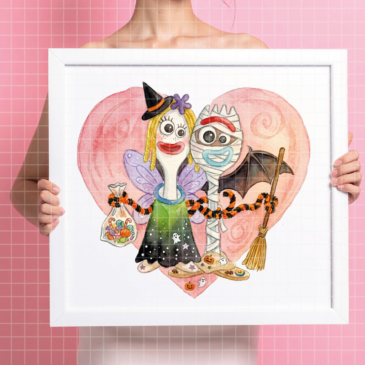 COD7328 - Forky & Knifey Halloween PNG bundle Watercolor, Disney clipart.