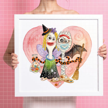 COD7328 - Forky & Knifey Halloween PNG bundle Watercolor, Disney clipart.