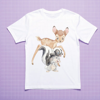 COD7329 - Little Bambi PNG bundle Watercolor, Disney clipart.