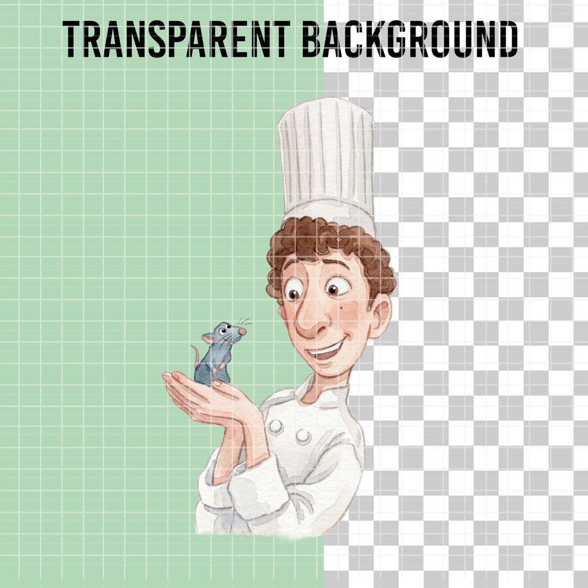 COD7330 - Ratatouille PNG bundle Watercolor, Disney clipart.