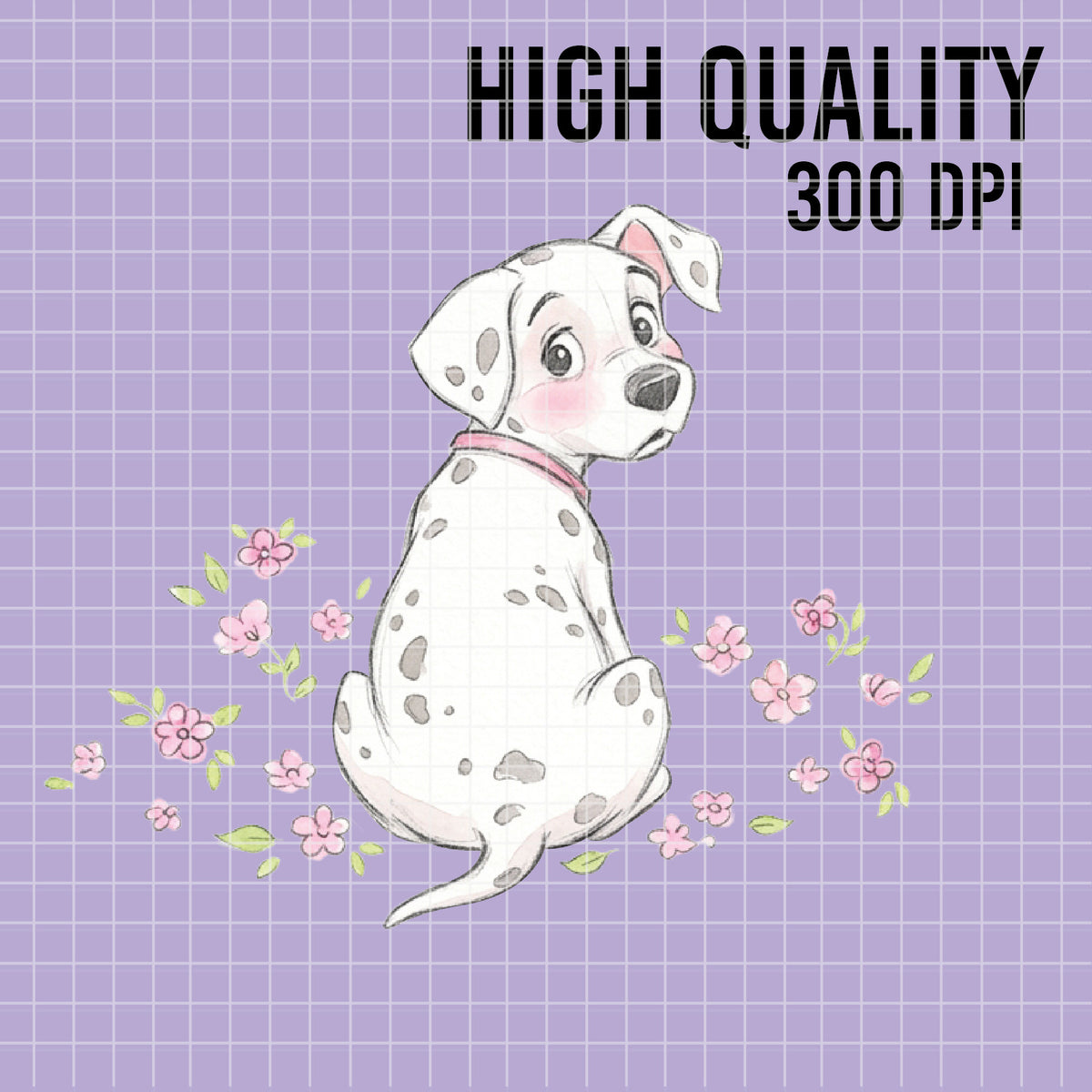 COD7338 - 101 Dalmatians PNG bundle Watercolor, Disney clipart.