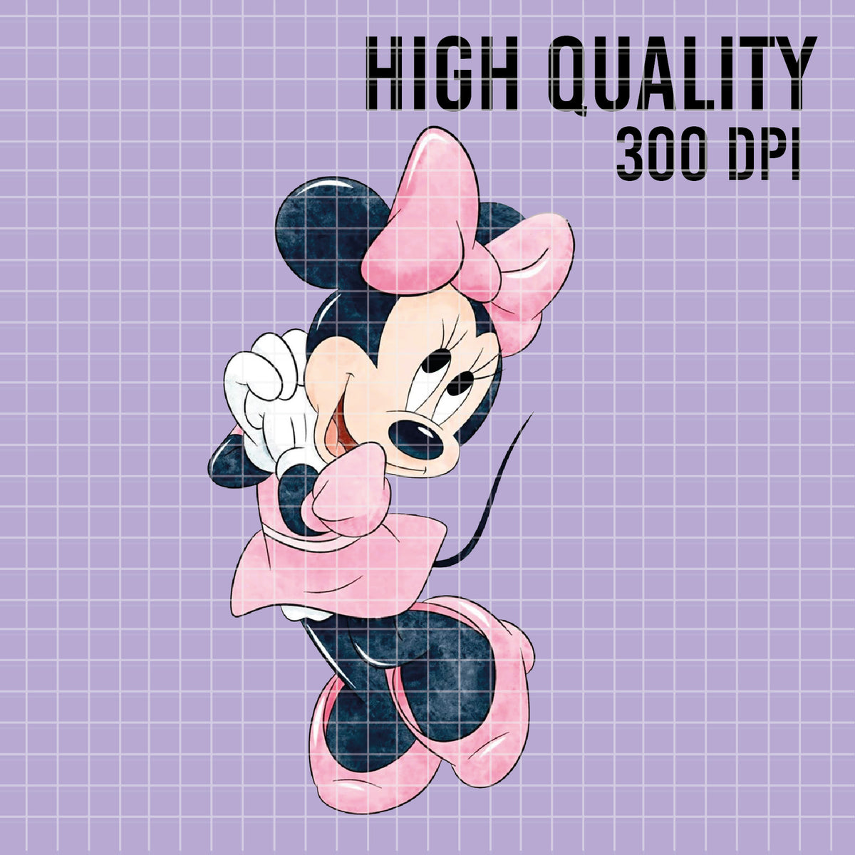 COD7340 - Minnie PNG bundle Watercolor, Disney clipart.
