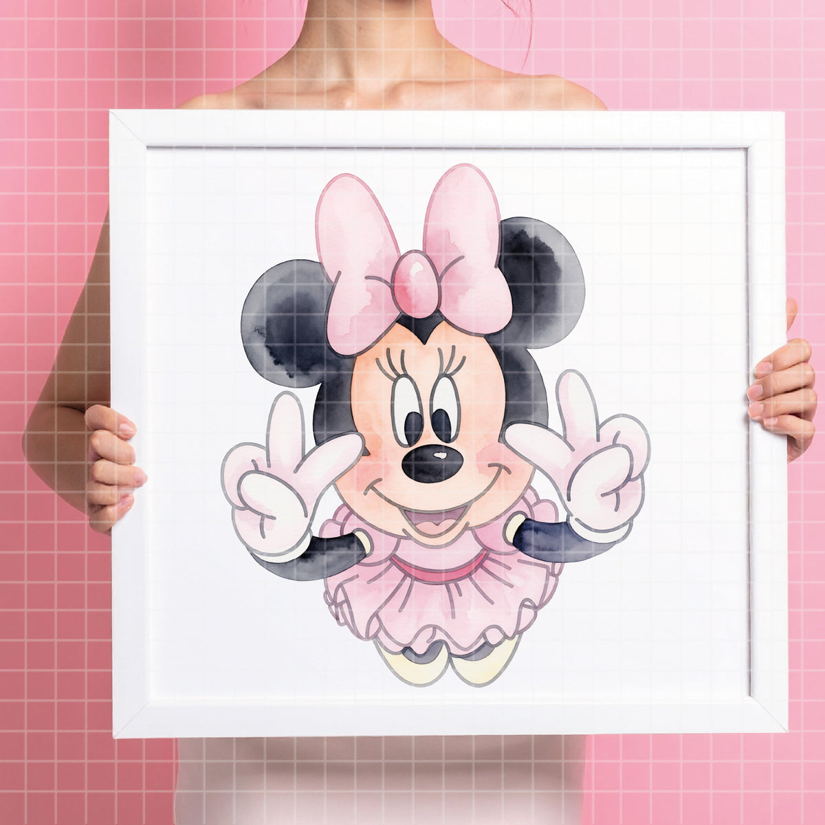 COD7340 - Minnie PNG bundle Watercolor, Disney clipart.