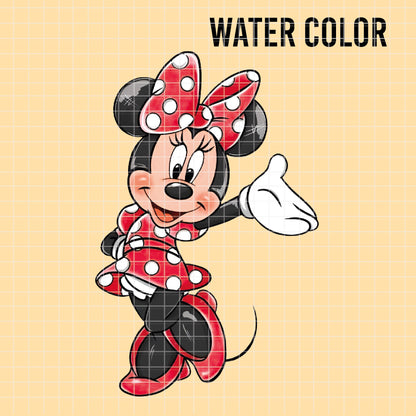 COD7342 - Minnie's Birthday PNG bundle Watercolor, Disney clipart.