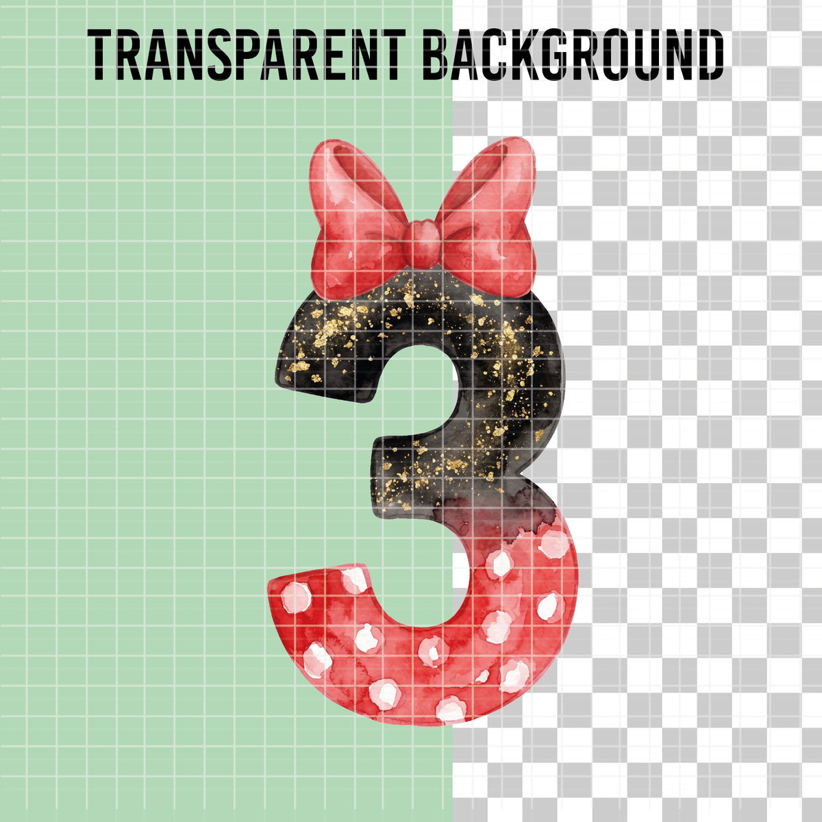 COD7342 - Minnie's Birthday PNG bundle Watercolor, Disney clipart.
