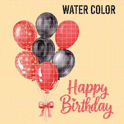 COD7343 - Minnie's Birthday PNG bundle Watercolor, Disney clipart.
