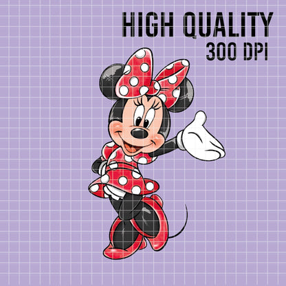 COD7343 - Minnie's Birthday PNG bundle Watercolor, Disney clipart.