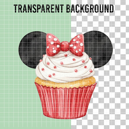 COD7343 - Minnie's Birthday PNG bundle Watercolor, Disney clipart.
