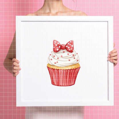 COD7343 - Minnie's Birthday PNG bundle Watercolor, Disney clipart.