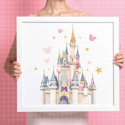 COD7344 - Disney Castle PNG bundle Watercolor, Disney clipart.
