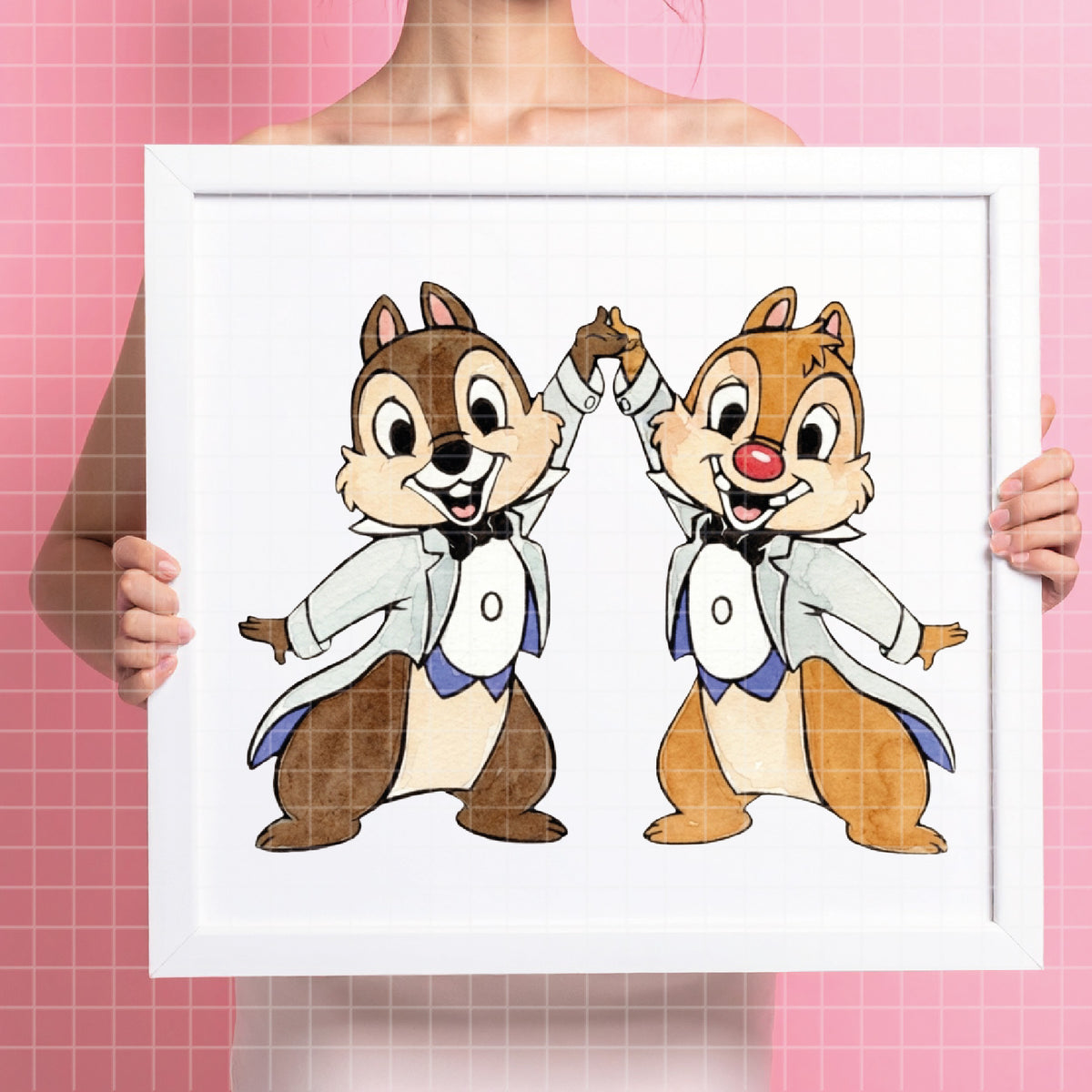 COD7346 - Chip & Dale PNG bundle Watercolor, Disney clipart.