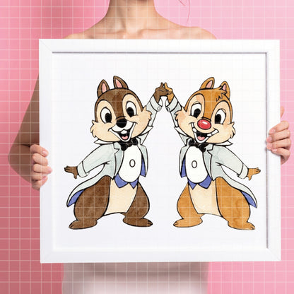 COD7346 - Chip & Dale PNG bundle Watercolor, Disney clipart.