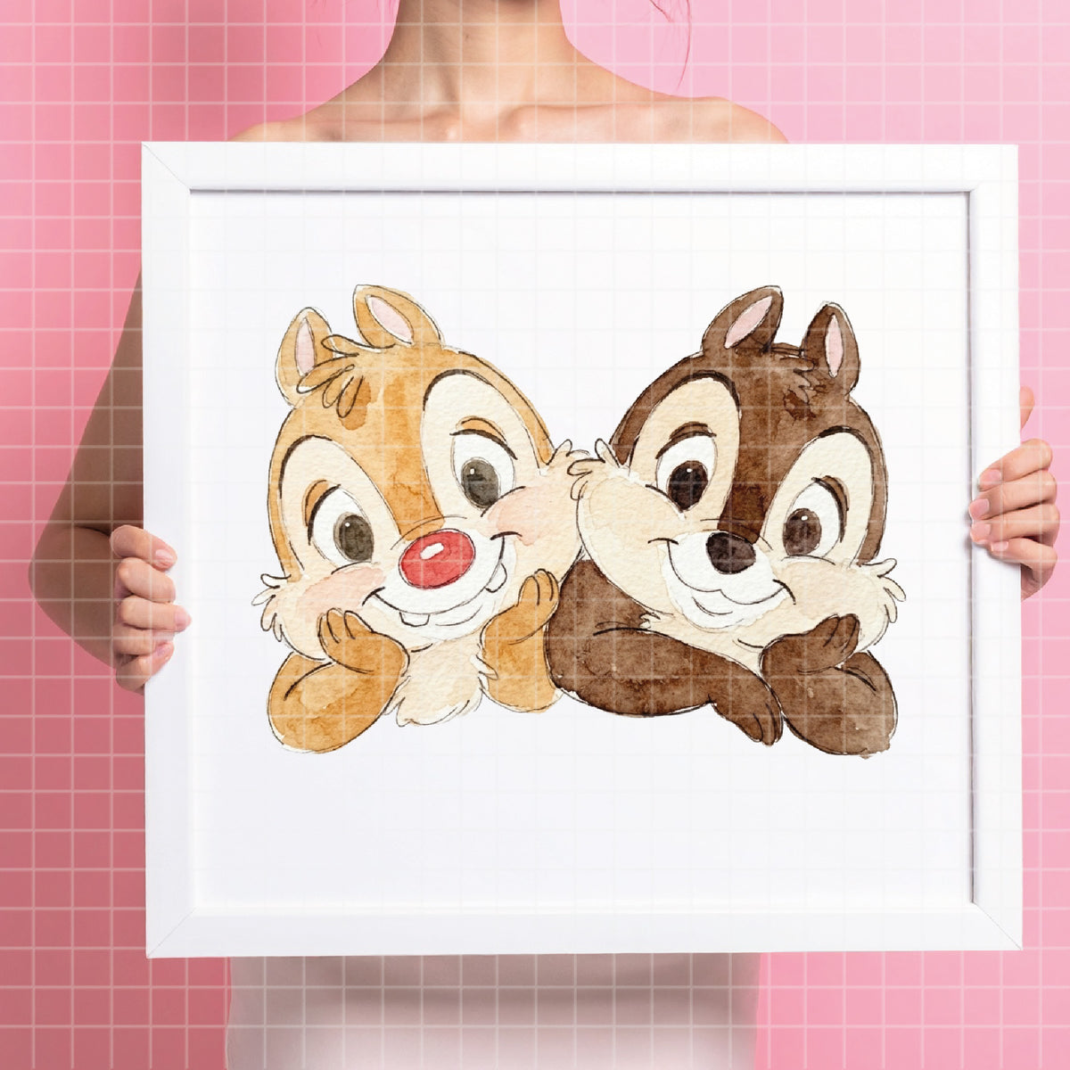COD7347 - Chip & Dale PNG bundle Watercolor, Disney clipart.
