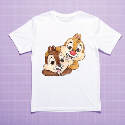 COD7347 - Chip & Dale PNG bundle Watercolor, Disney clipart.