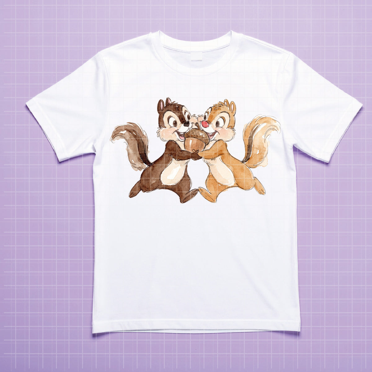 COD7348 - Chip & Dale PNG bundle Watercolor, Disney clipart.