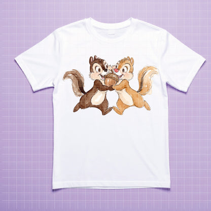 COD7348 - Chip & Dale PNG bundle Watercolor, Disney clipart.