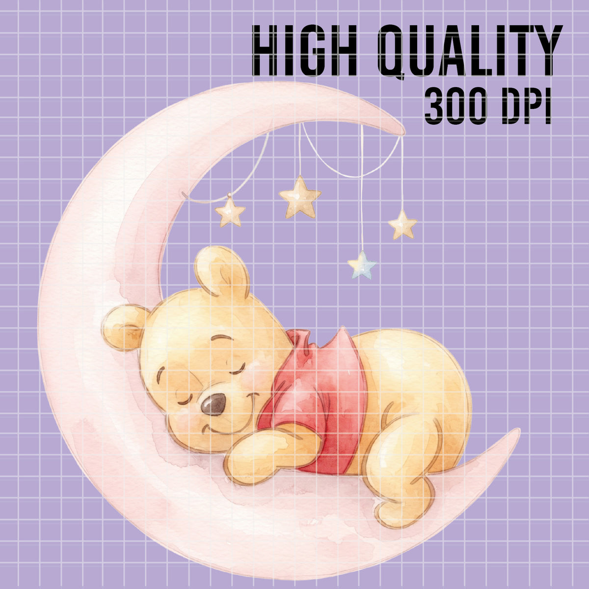 COD7357 - Winnie the Pooh PNG bundle Watercolor, Disney clipart.