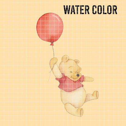 COD7359 - Winnie Pooh & Friends PNG bundle Watercolor, Disney clipart.
