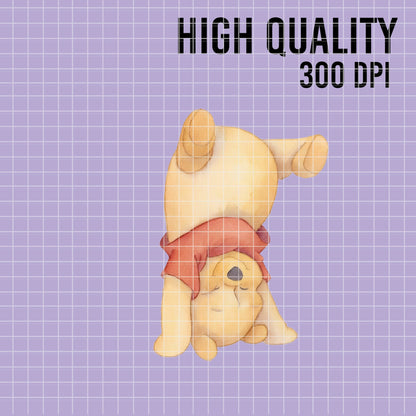 COD7359 - Winnie Pooh & Friends PNG bundle Watercolor, Disney clipart.