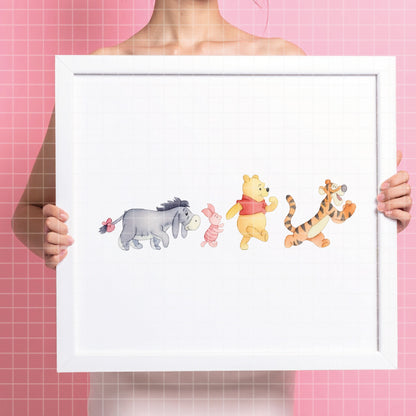 COD7359 - Winnie Pooh & Friends PNG bundle Watercolor, Disney clipart.