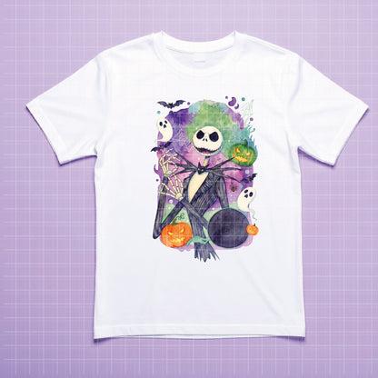 COD7361 - Jack Skellington PNG bundle Watercolor, Disney Halloween clipart.