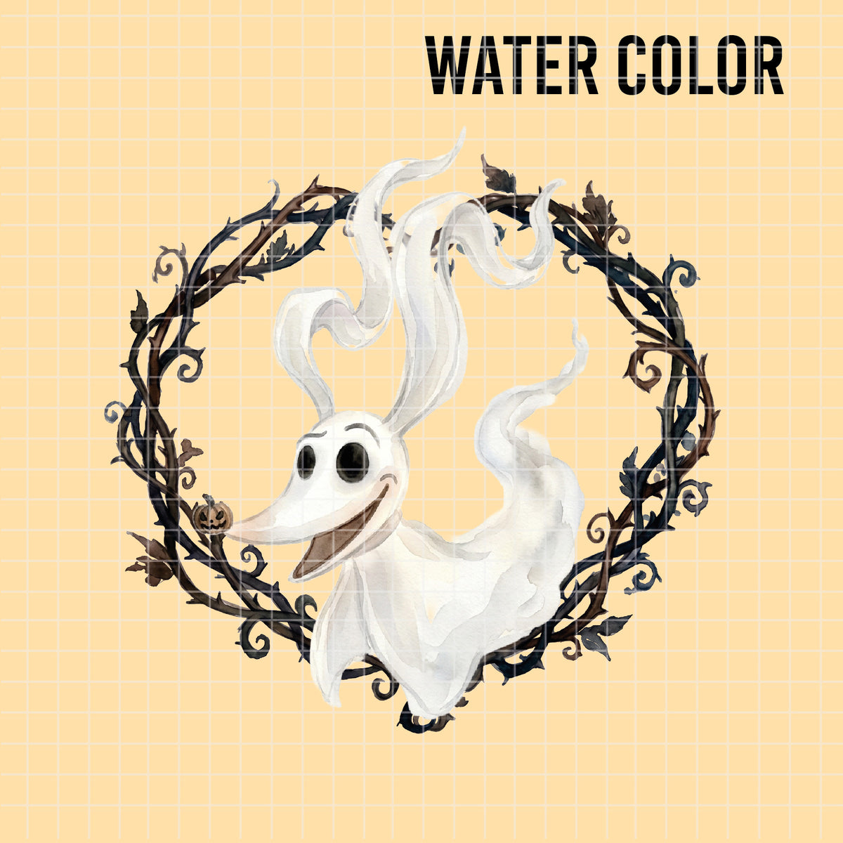 COD7362 - Zero, The nightmare before christmas PNG bundle Watercolor, Disney Halloween clipart.