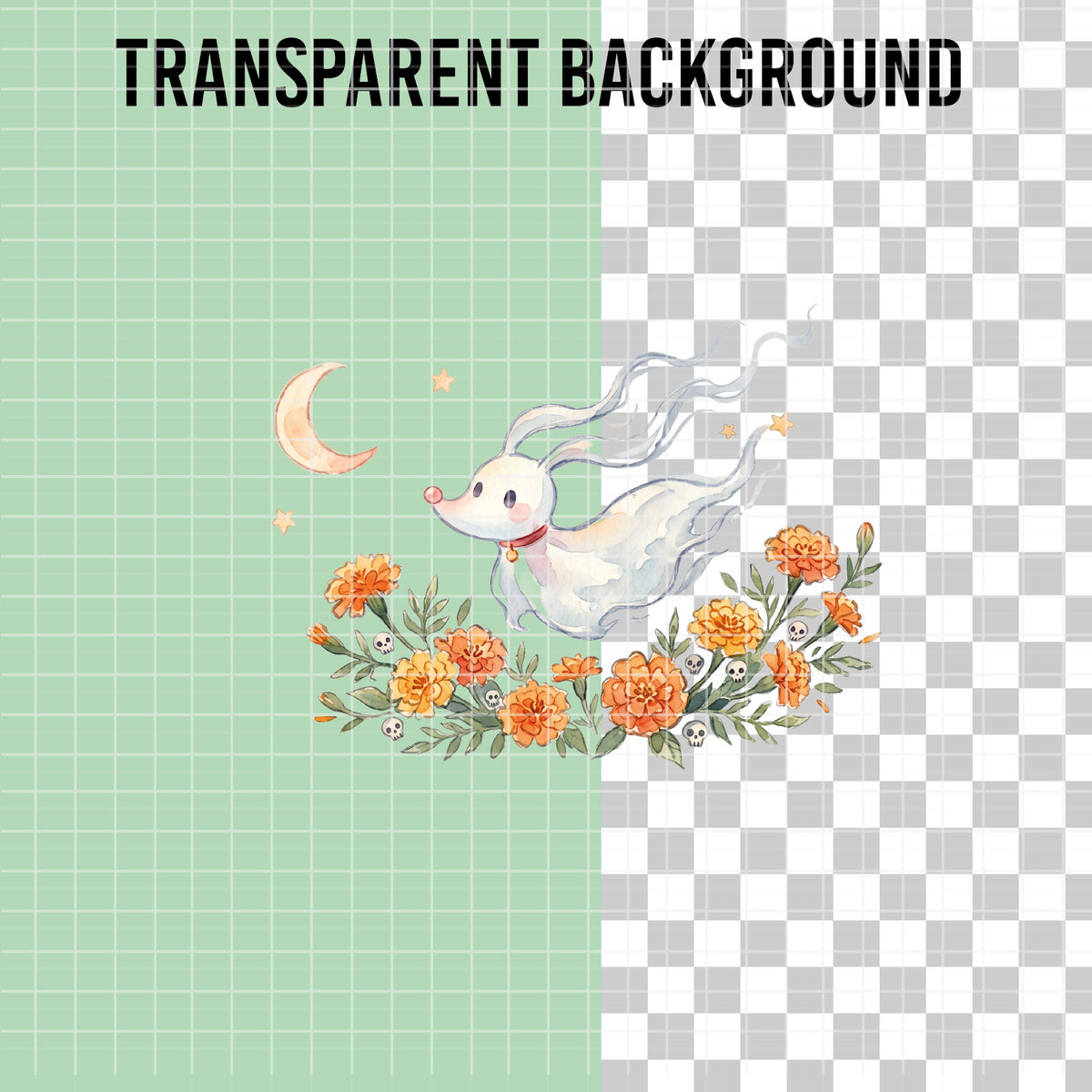 COD7362 - Zero, The nightmare before christmas PNG bundle Watercolor, Disney Halloween clipart.