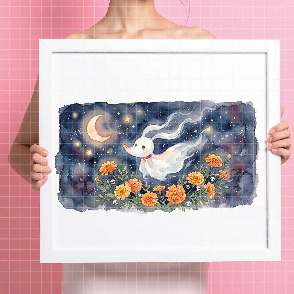 COD7362 - Zero, The nightmare before christmas PNG bundle Watercolor, Disney Halloween clipart.