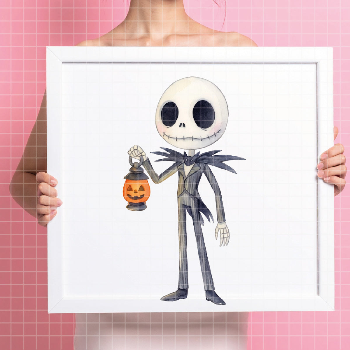 COD7363 - Jack Skellington PNG bundle Watercolor, Disney Halloween clipart.
