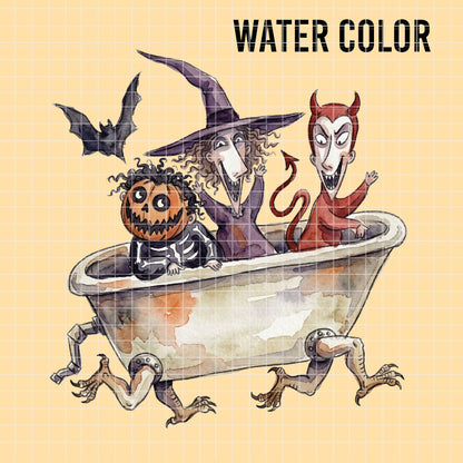 COD7364 - The Nightmare Before Christmas PNG bundle Watercolor, Disney Halloween clipart.