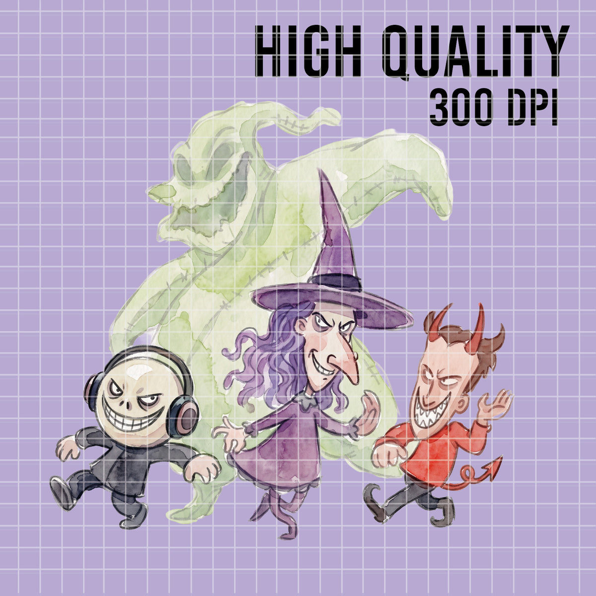 COD7364 - The Nightmare Before Christmas PNG bundle Watercolor, Disney Halloween clipart.