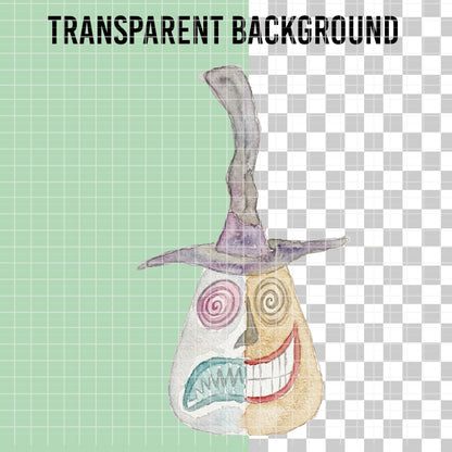 COD7366 - The Nightmare Before Christmas PNG bundle Watercolor, Disney Halloween clipart.