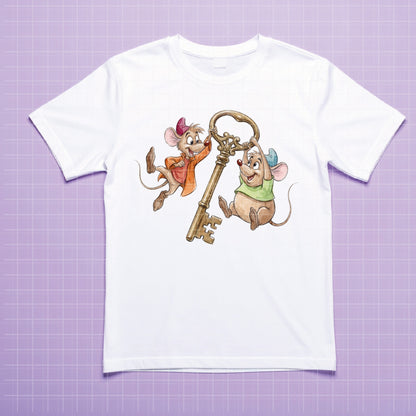 COD7376 - Jack & Gus Gus PNG bundle Watercolor, Disney clipart.