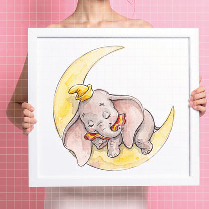 COD7383 - Baby Dumbo PNG bundle Watercolor, Disney clipart.