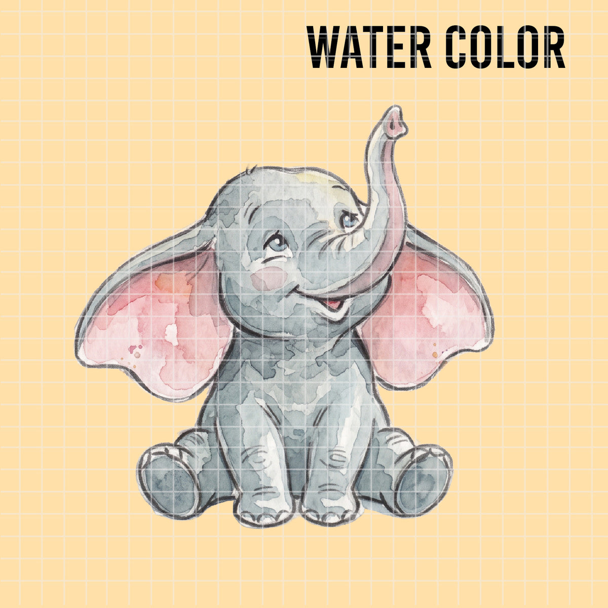 COD7384 - Baby Dumbo PNG bundle Watercolor, Disney clipart.