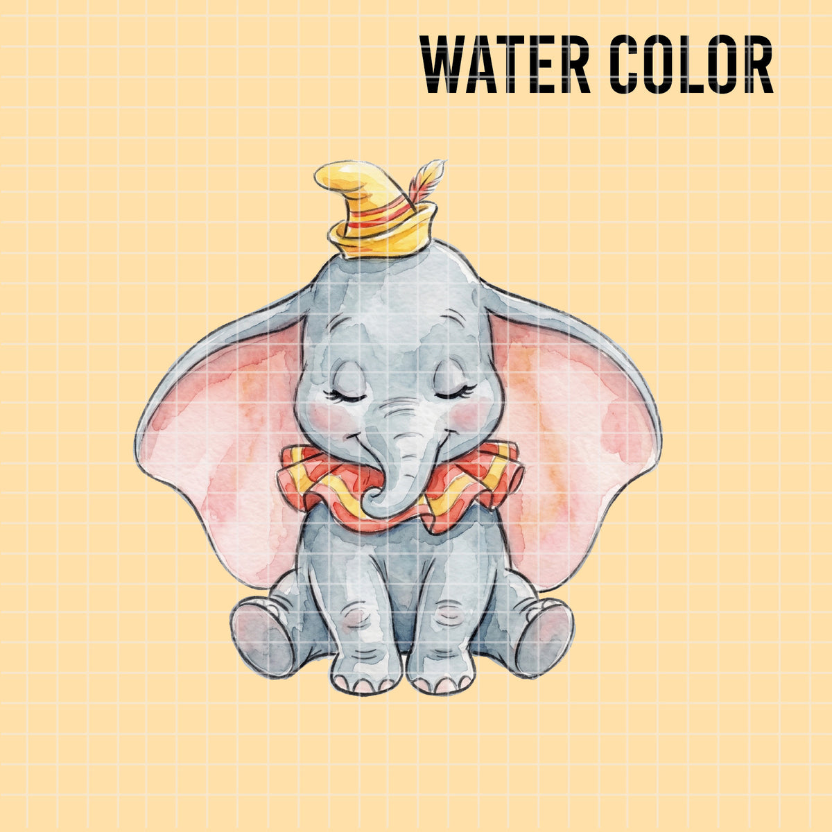 COD7385 - Mrs. Jumbo & Baby Dumbo PNG bundle Watercolor, Disney clipart.