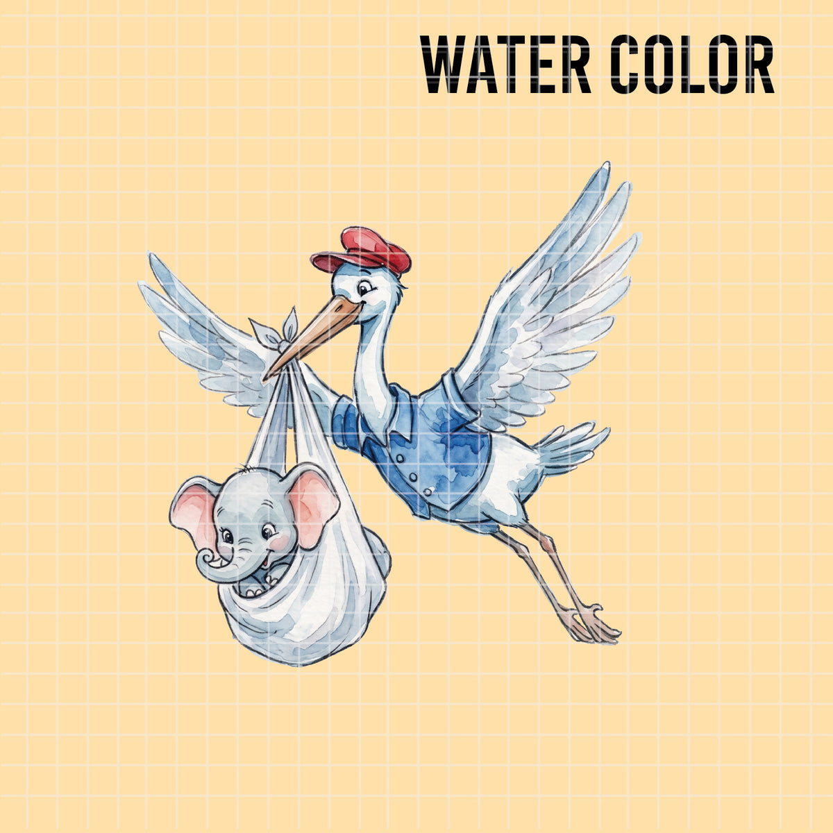 COD7386 - Dumbo PNG bundle Watercolor, Disney clipart.
