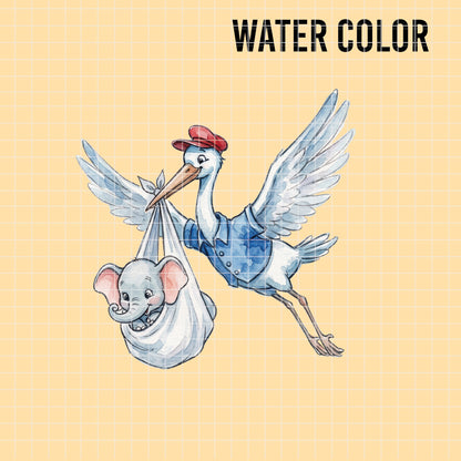 COD7386 - Dumbo PNG bundle Watercolor, Disney clipart.