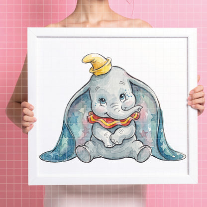 COD7386 - Dumbo PNG bundle Watercolor, Disney clipart.