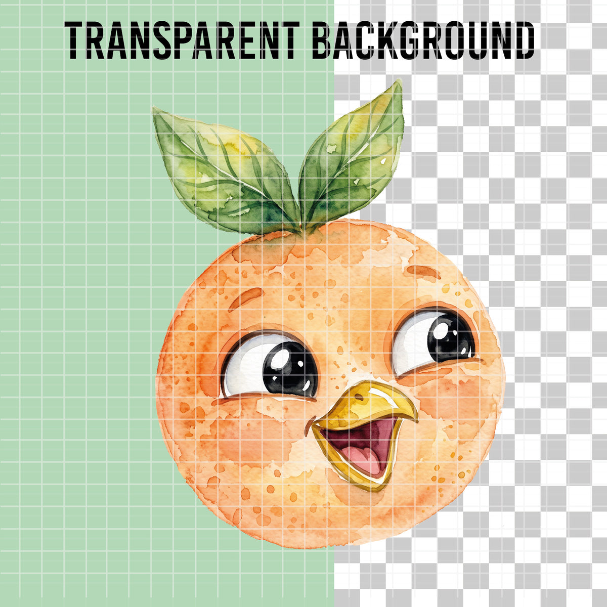 COD7392 - Orange Bird PNG bundle Watercolor, Disney clipart.